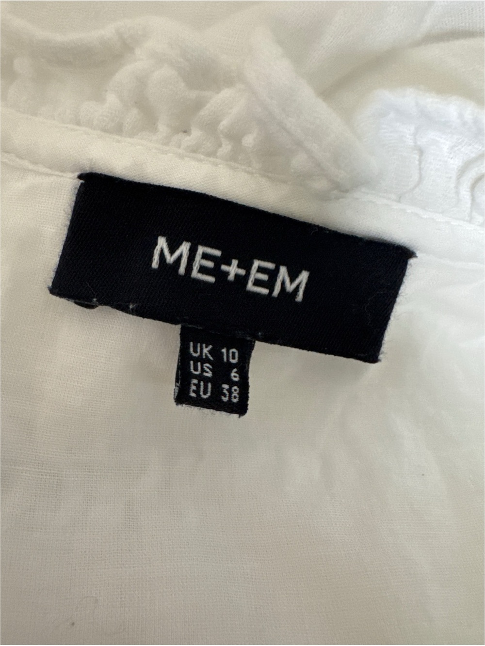 ME+EM Cheesecloth Pleat Swing Dress 100% Cotton Size 6 White - Picture 4 of 5